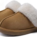 Women’s Fuzzy Memory Foam Slippers Fluffy Winter House Shoes Indoor and Outdoor